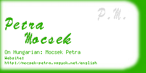 petra mocsek business card